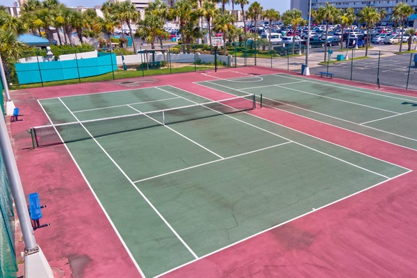 Tennis/picketball or basketball....we have it