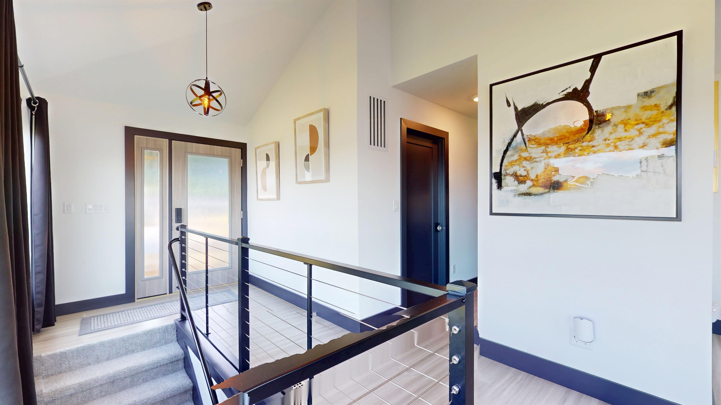 Main entry with 2 Bedrooms and 2 bathrooms and Living Room on the main floor.