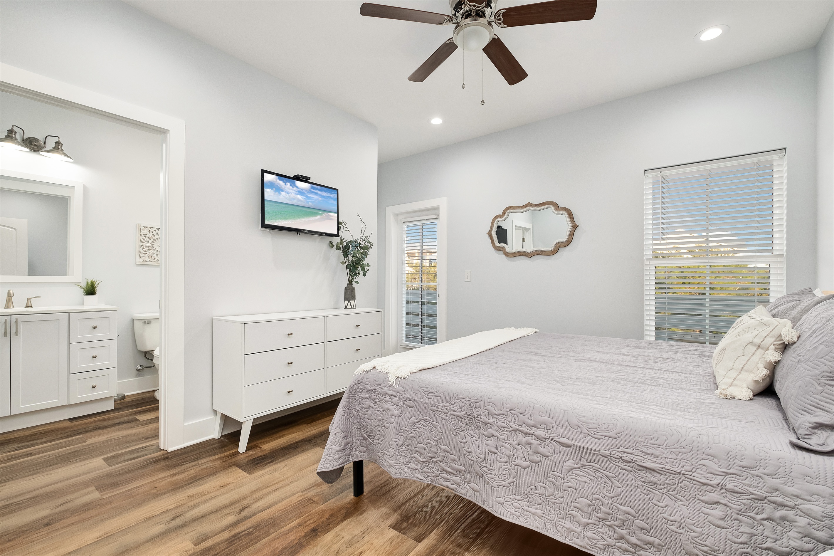 Bedroom #3 (2nd floor) with ensuite bathroom. Comfortable, plushy king mattress will have you sleeping on clouds.