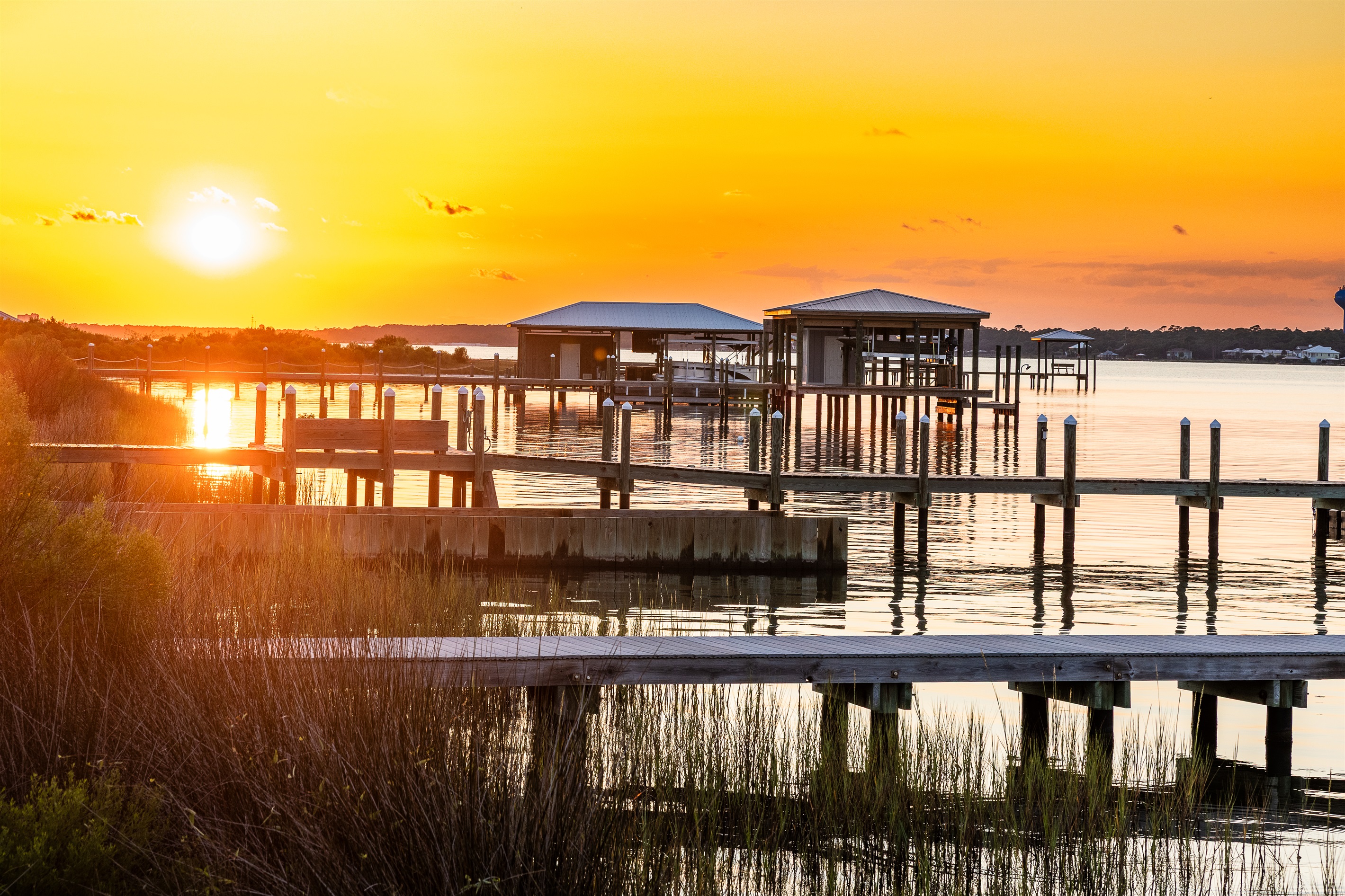 Stunning sunsets off private dock