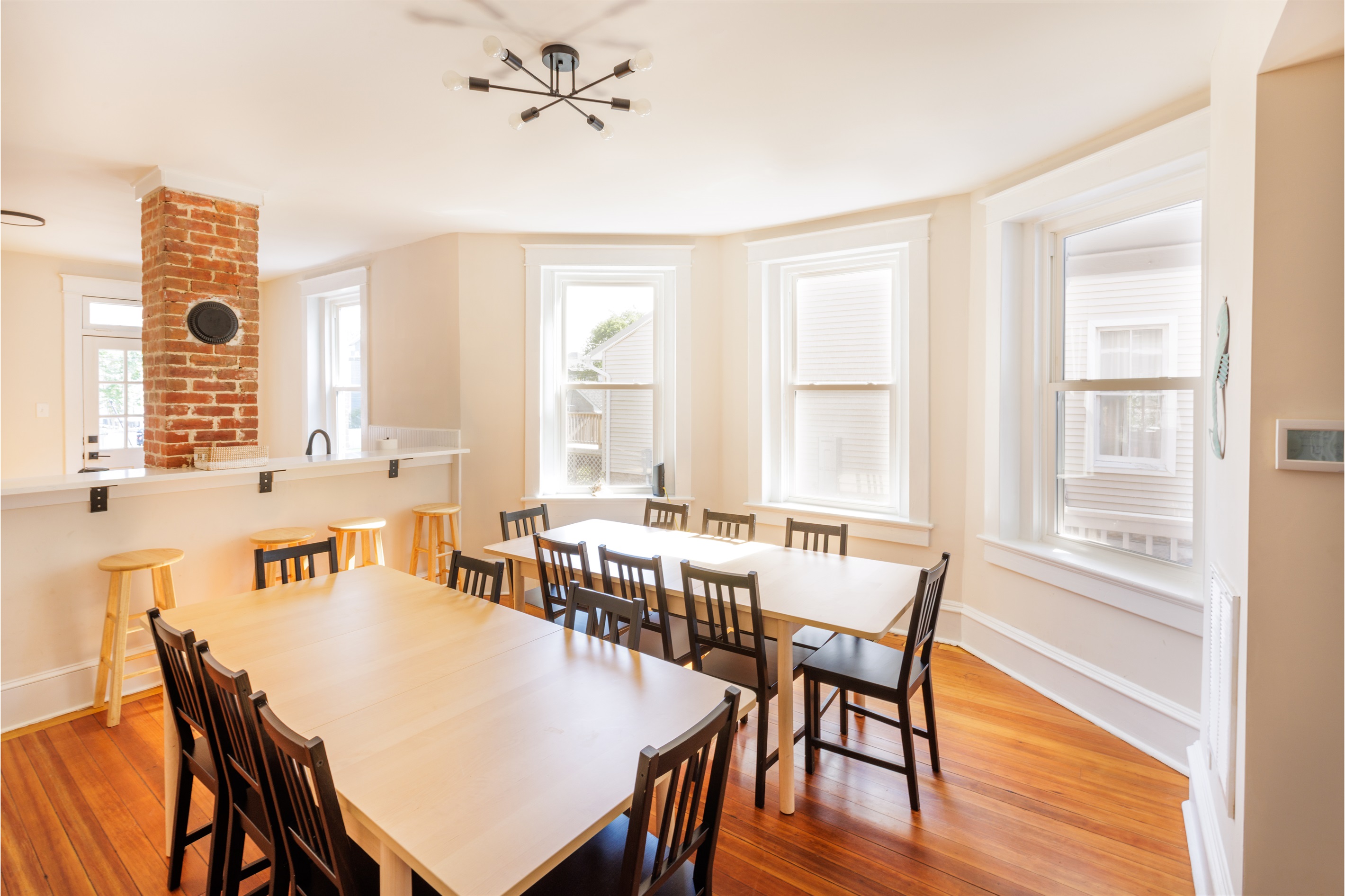 Spacious kitchen with modern appliances, essentials.