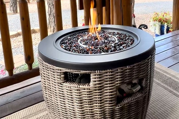 Three propane fire tables provided!