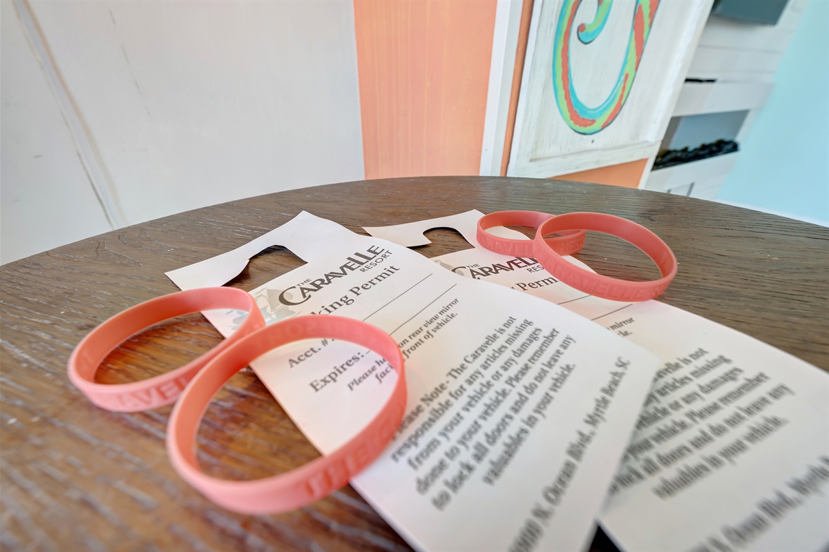 Parking Pass and Pool Bands