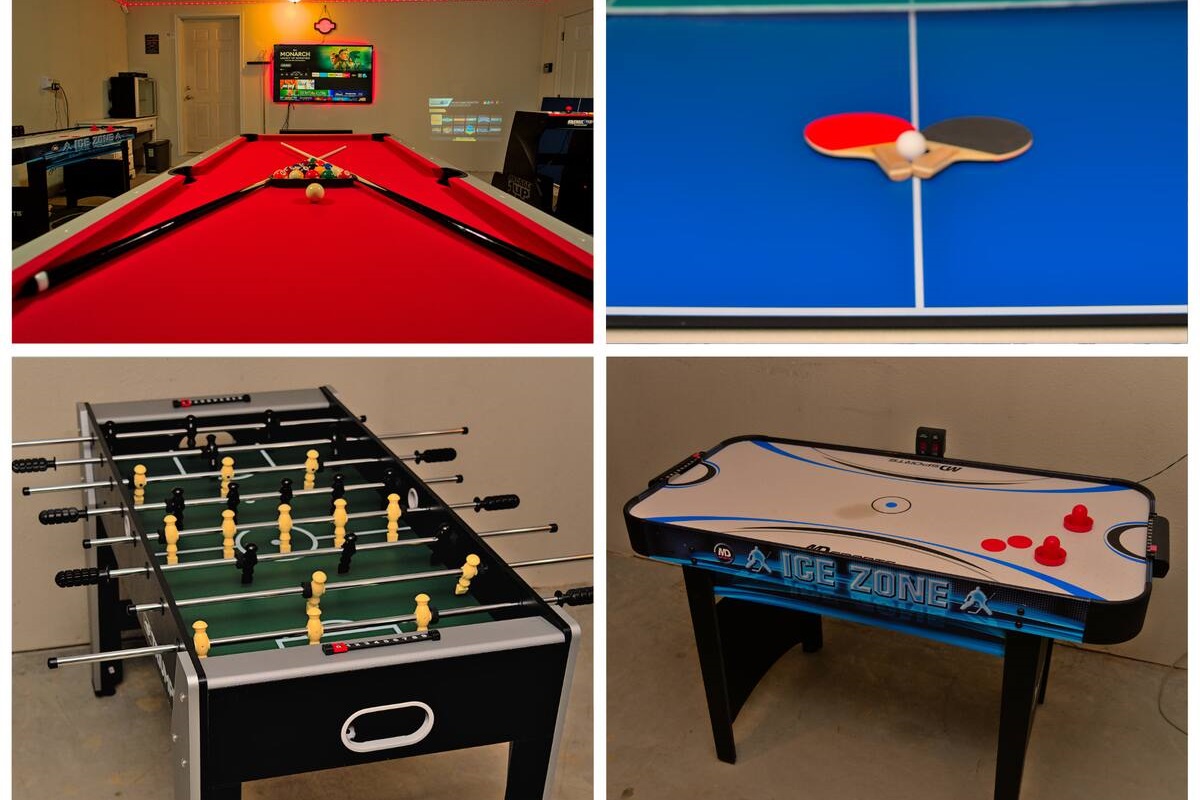 Set up a game night with a variety of activities in the game room! Play pool, foosball, air hockey, and table tennis for a night filled with friendly competition and entertainment.