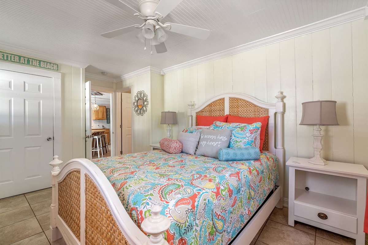 Guest bedroom with attached bath with Jacuzzi tub & shower