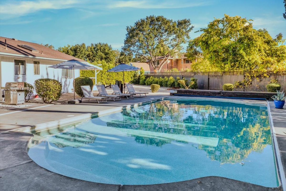 *Private, over sized heated pool (to about 82 degrees) with automatic electric cover for kid safety.