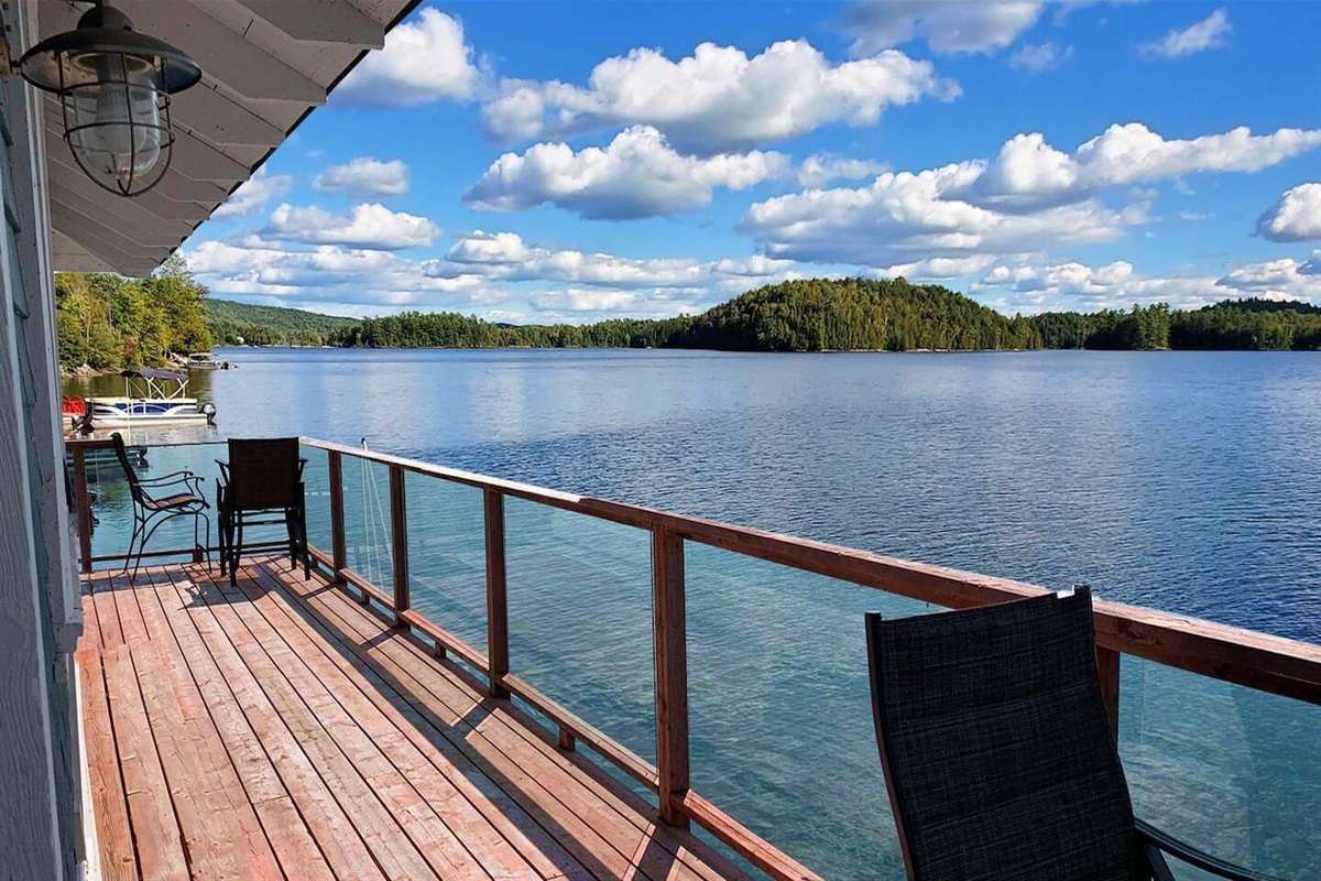 View of Lac McGregor off Boathouse balcony