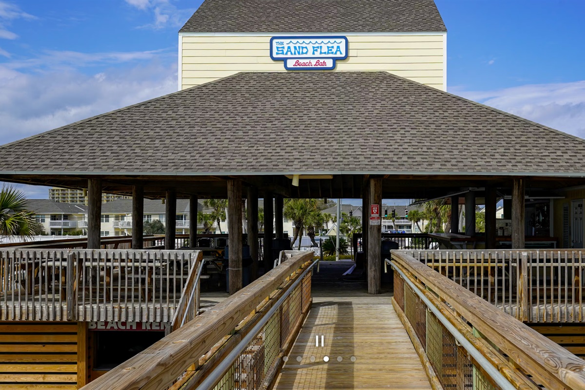 Beach view of Sand Flea Resturant