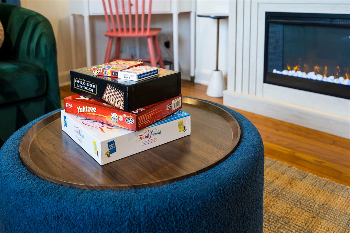 Gather around for a fun night in with our collection of games. Don't miss the Scrabble game disguised as a book!
