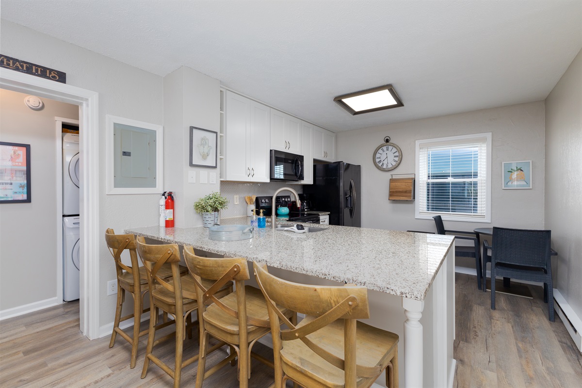 Kitchen with dining options