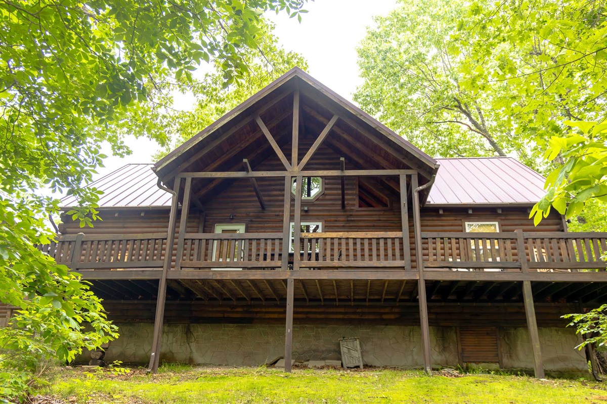 Take in the scenery from the back porch!