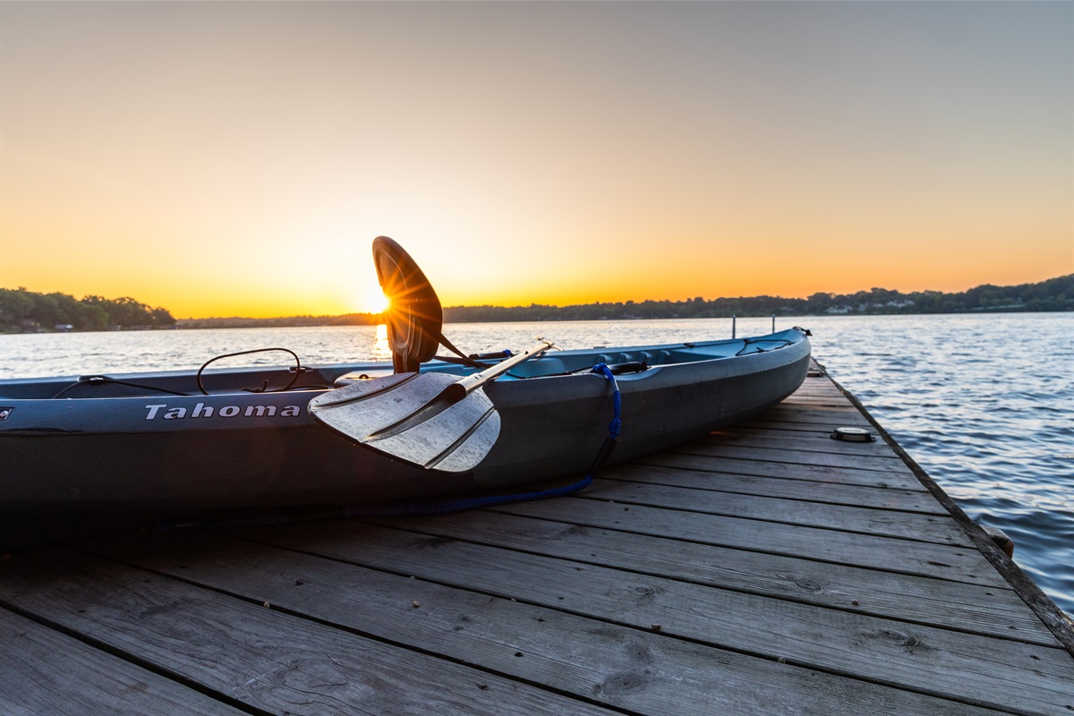 Feeling extra froggy? Get up early, hop in a kayak and enjoy an early morning paddle with water like glass and a beautiful sunrise.