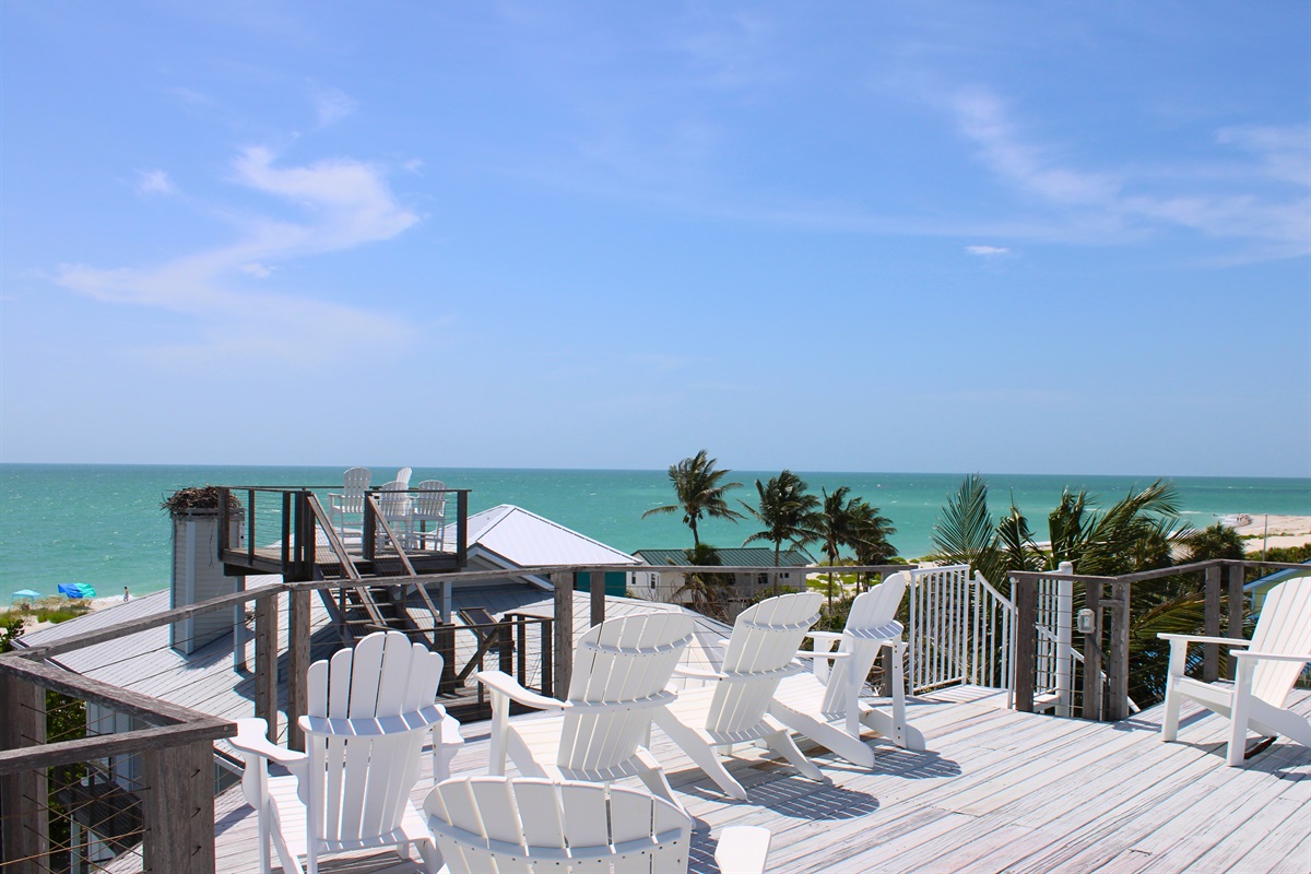 Ocean views from the rooftop deck