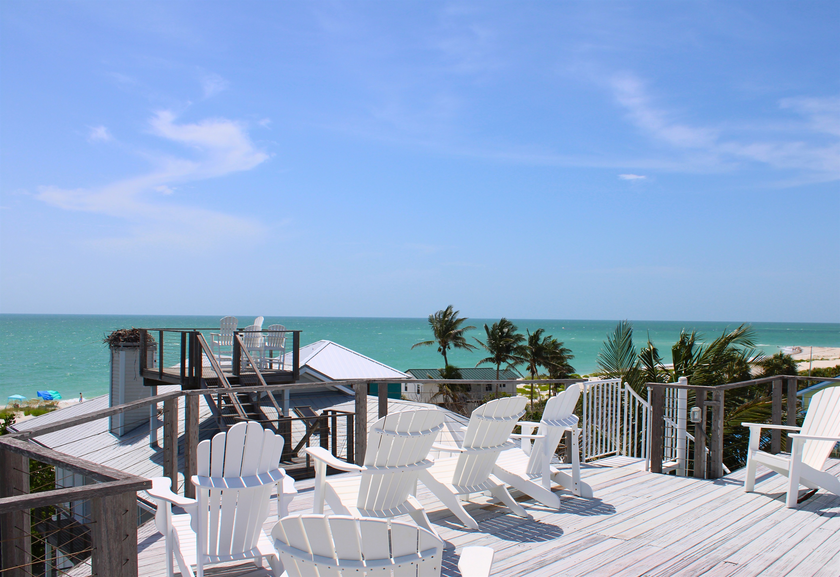 Ocean views from the rooftop deck