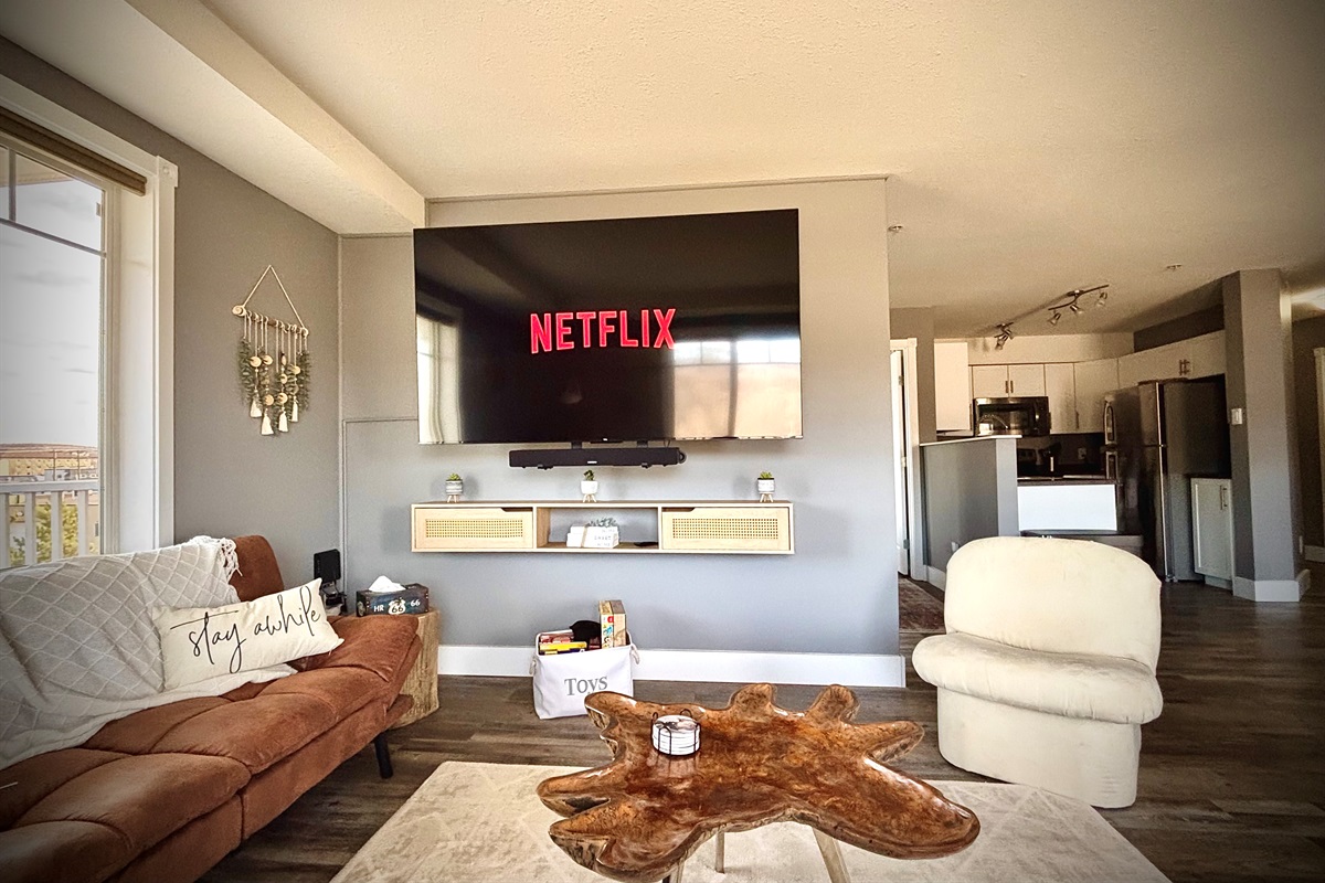 75" Roku TV with premium Netflix and Amazon Prime streaming services