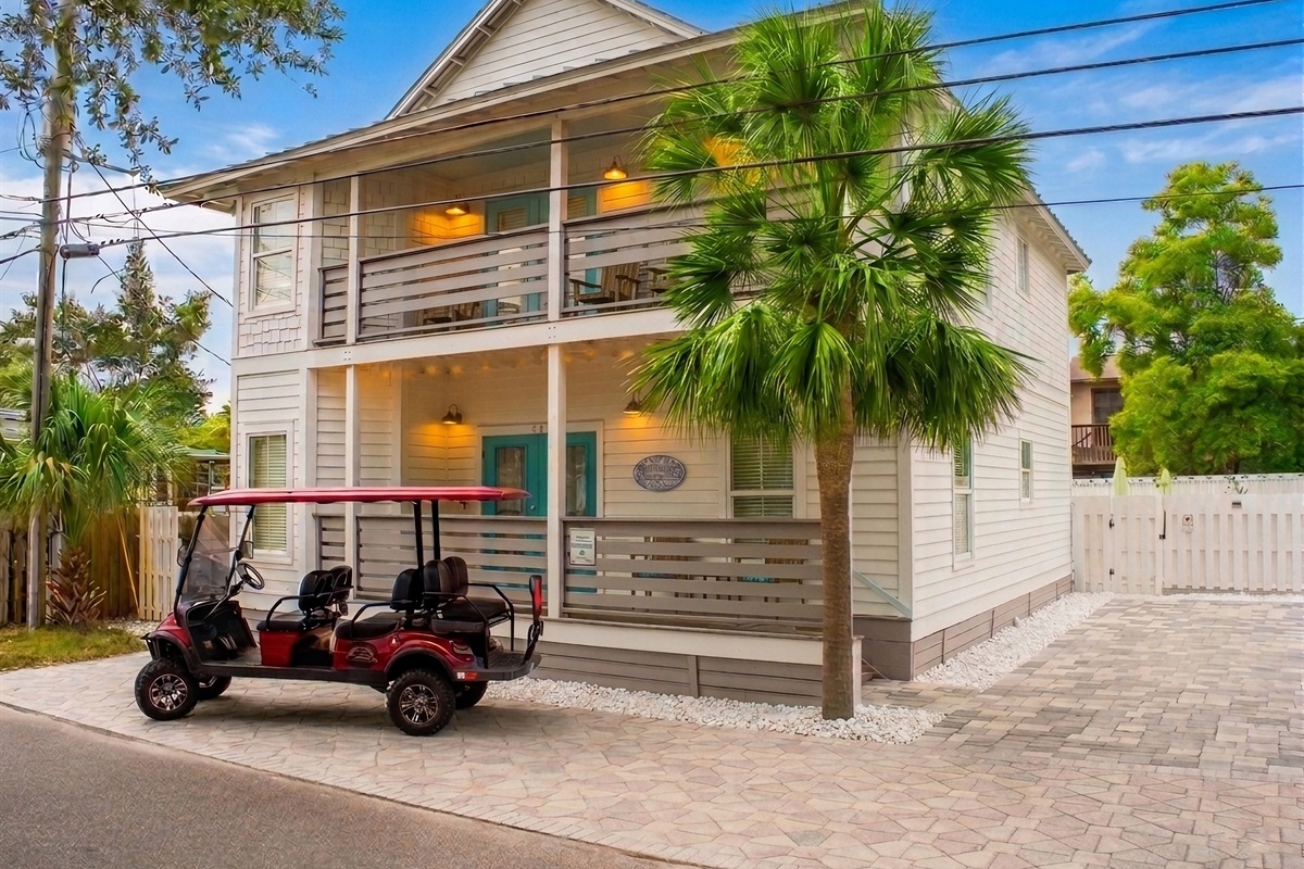 Walk to the public beach (no restrictions!!) just two blocks away near Pompano Joe's! - a really short drive with the complimentary golf cart!
