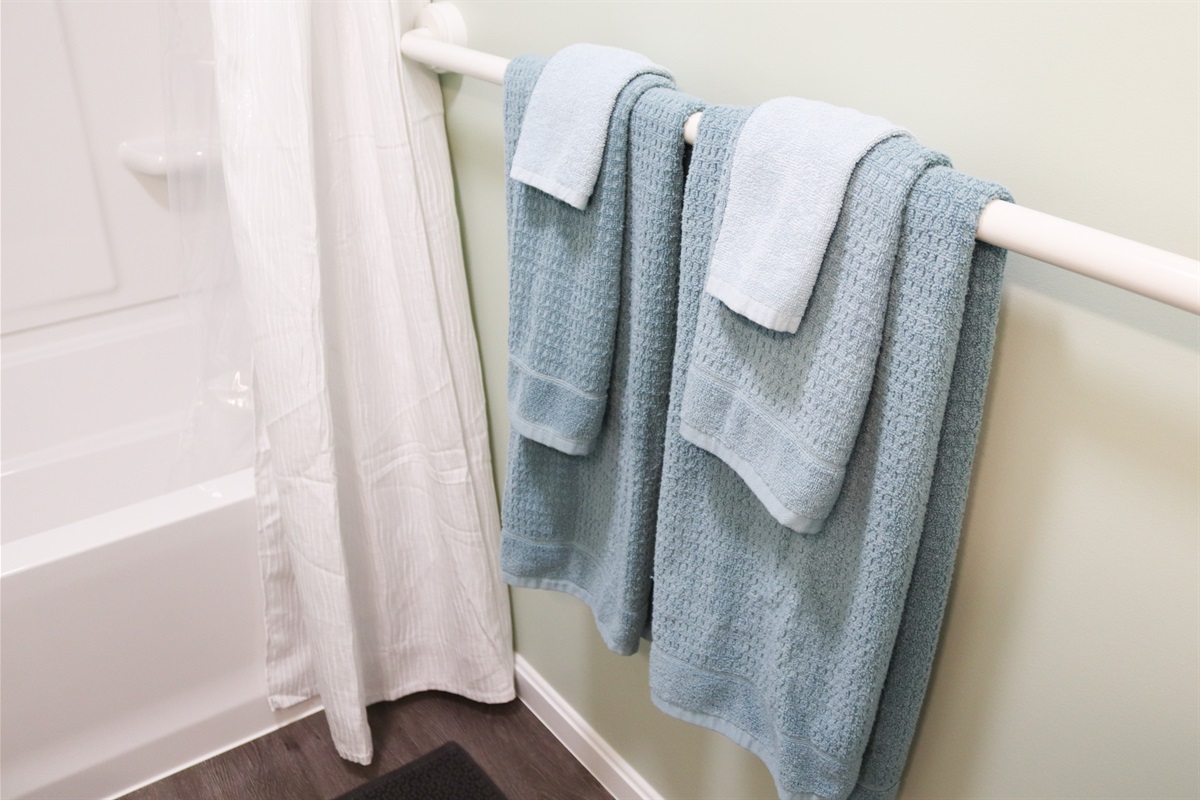Fresh towels and everything you need to feel right at home