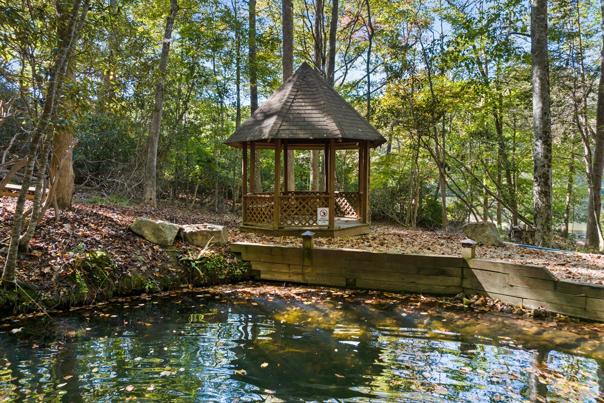 Gazebo overlooking Pond
