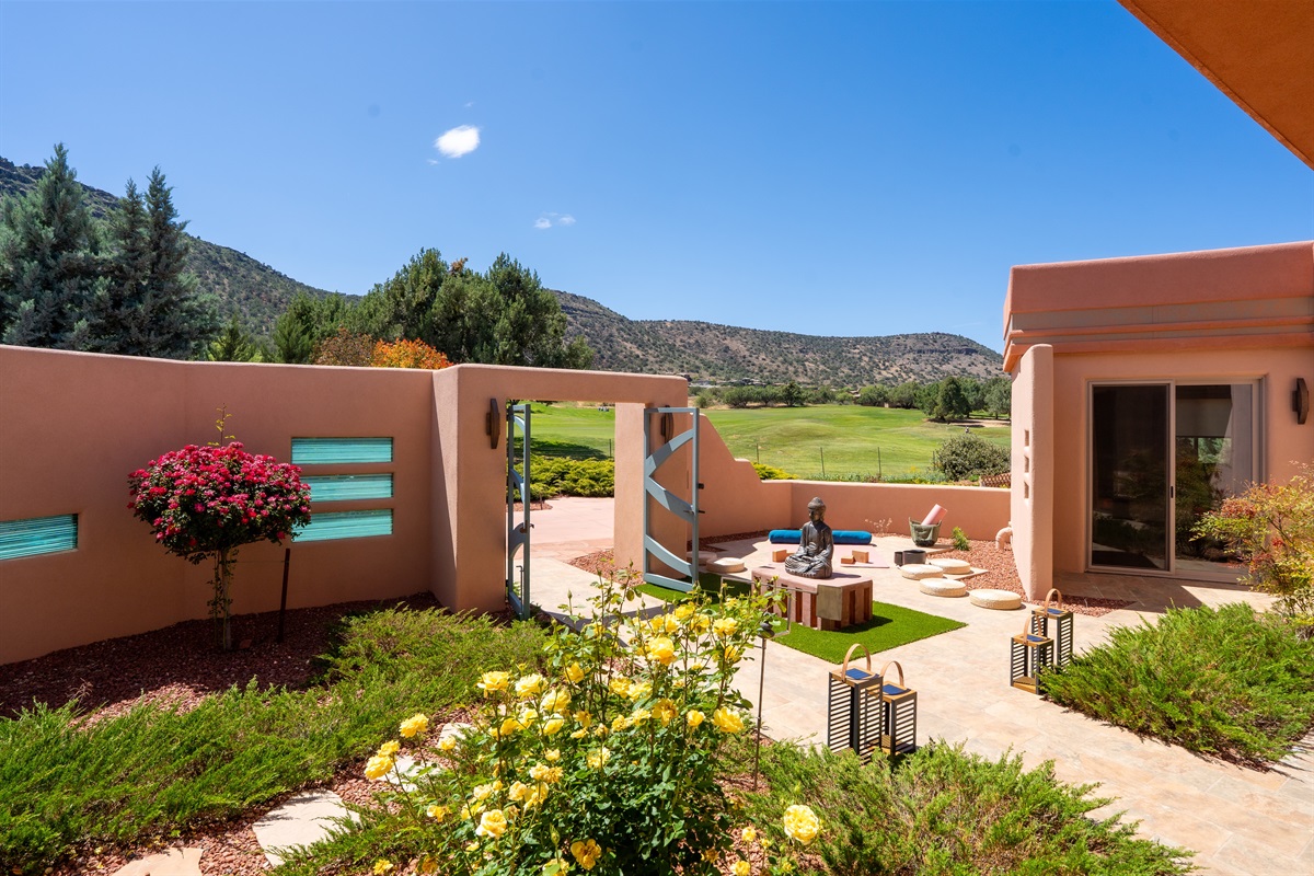 Find your center. Our dedicated outdoor yoga and meditation deck offers panoramic red rock views, providing the ultimate serene escape.