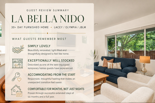 La Bella Nido has been rented for 1.5 years and is back on the market and ready for it's next wonderful guest! 