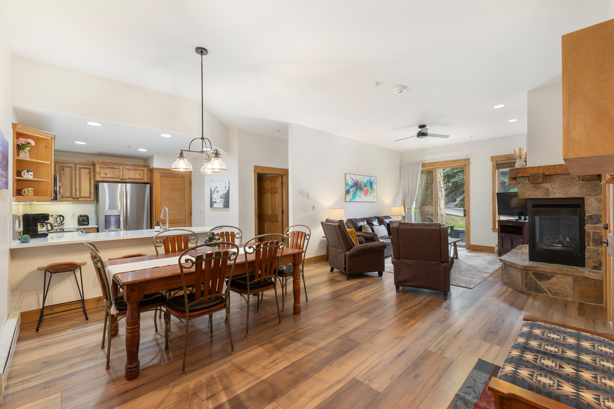 View from Entry way to Kitchen and Living Room