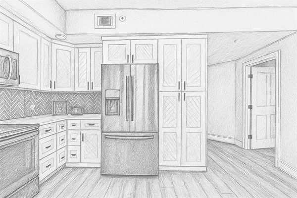 Fully renovated open kitchen freshly stocked for your conveniece