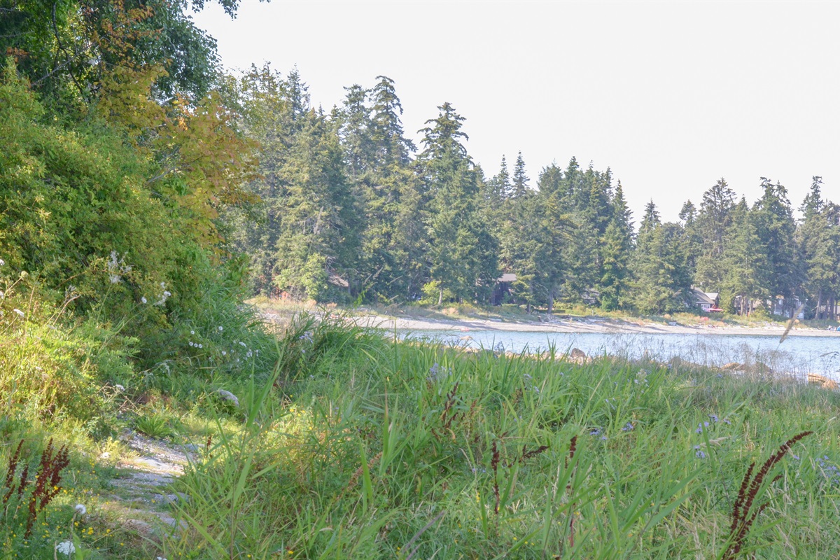 Beach path access in both directions — peaceful strolls