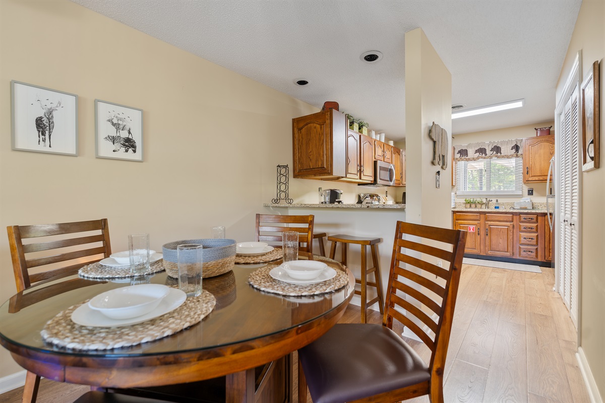 Kitchen seating for the group!