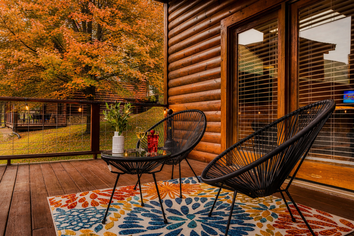 Relax and have a drink down on our lower level deck.