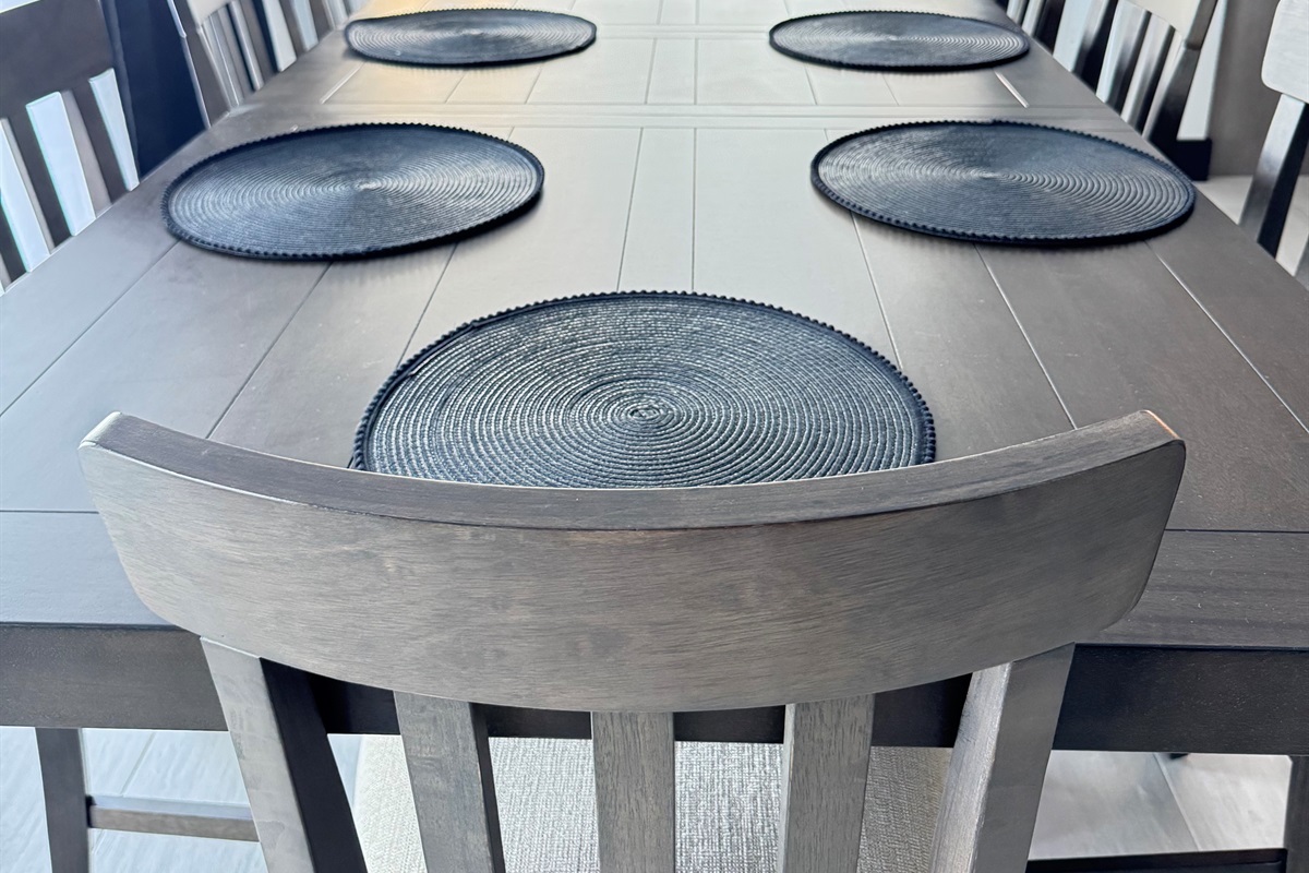 Everyone gets to sit at the "Big Kid Table" for 8