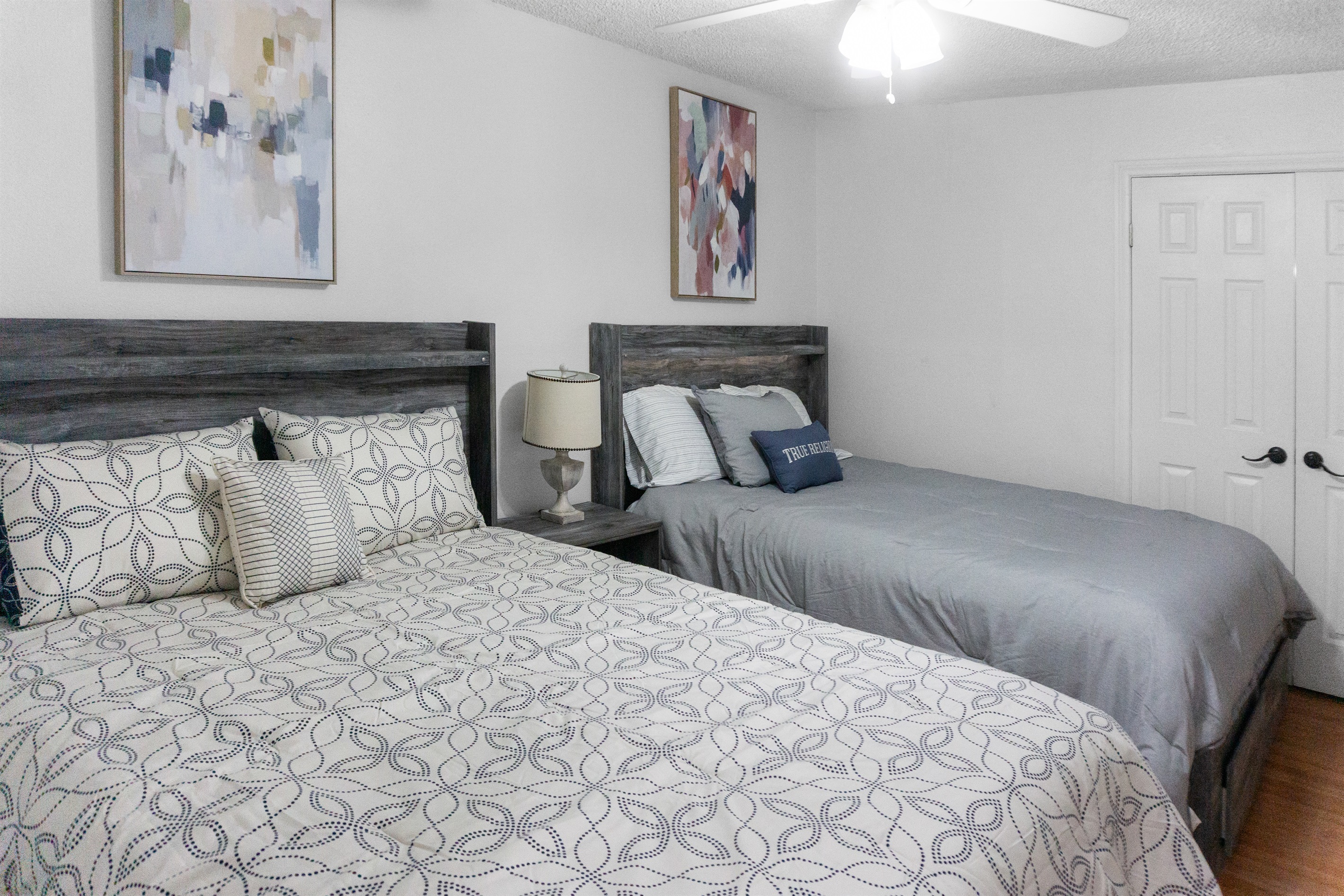 Bedroom 3 has 2 queen beds 