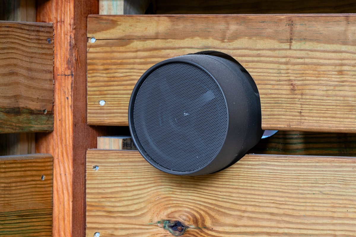 This outdoor speaker keeps the good vibes going, whether you’re floating in the pool or relaxing on the patio.