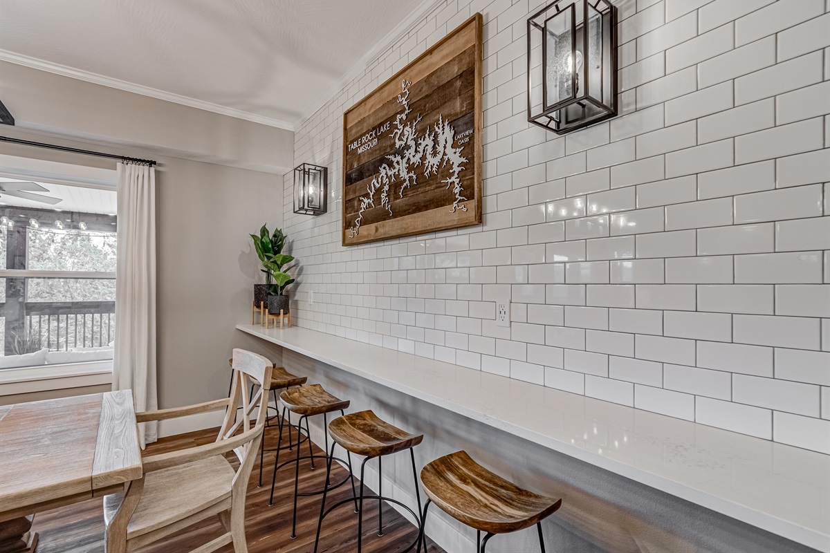 Bar space for additional seating