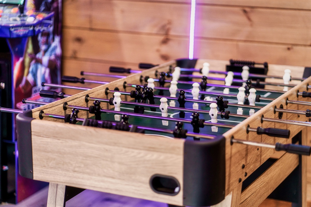 Game Room with foosball table