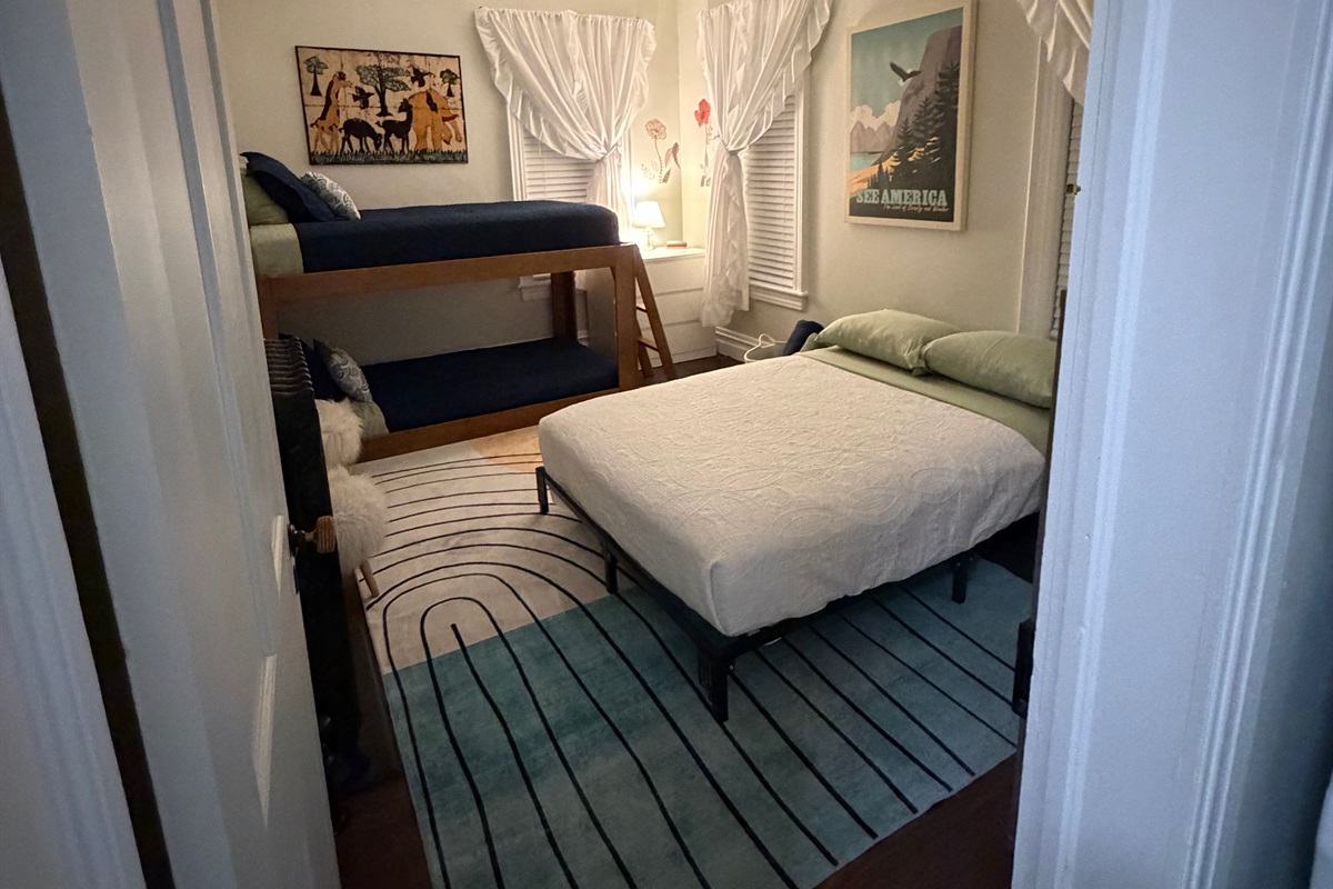 family friendly bedroom  with multiple sleeping options