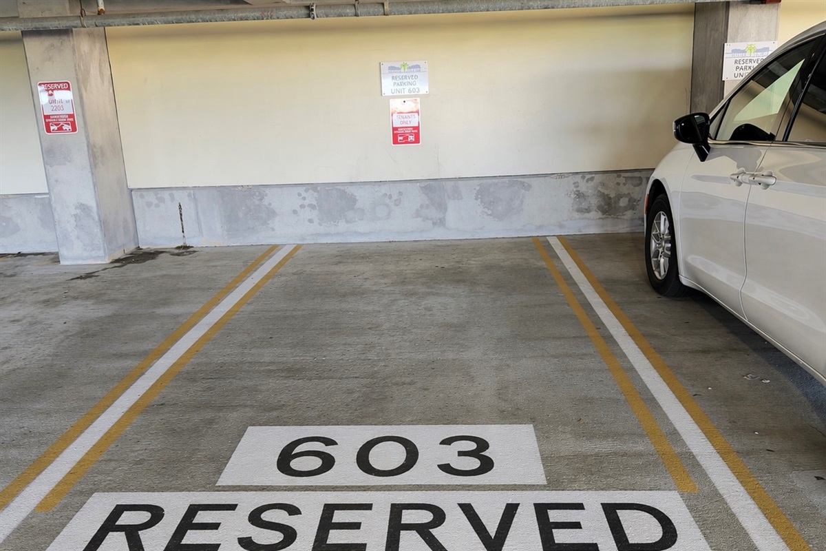 same floor reserved parking close to the unit 