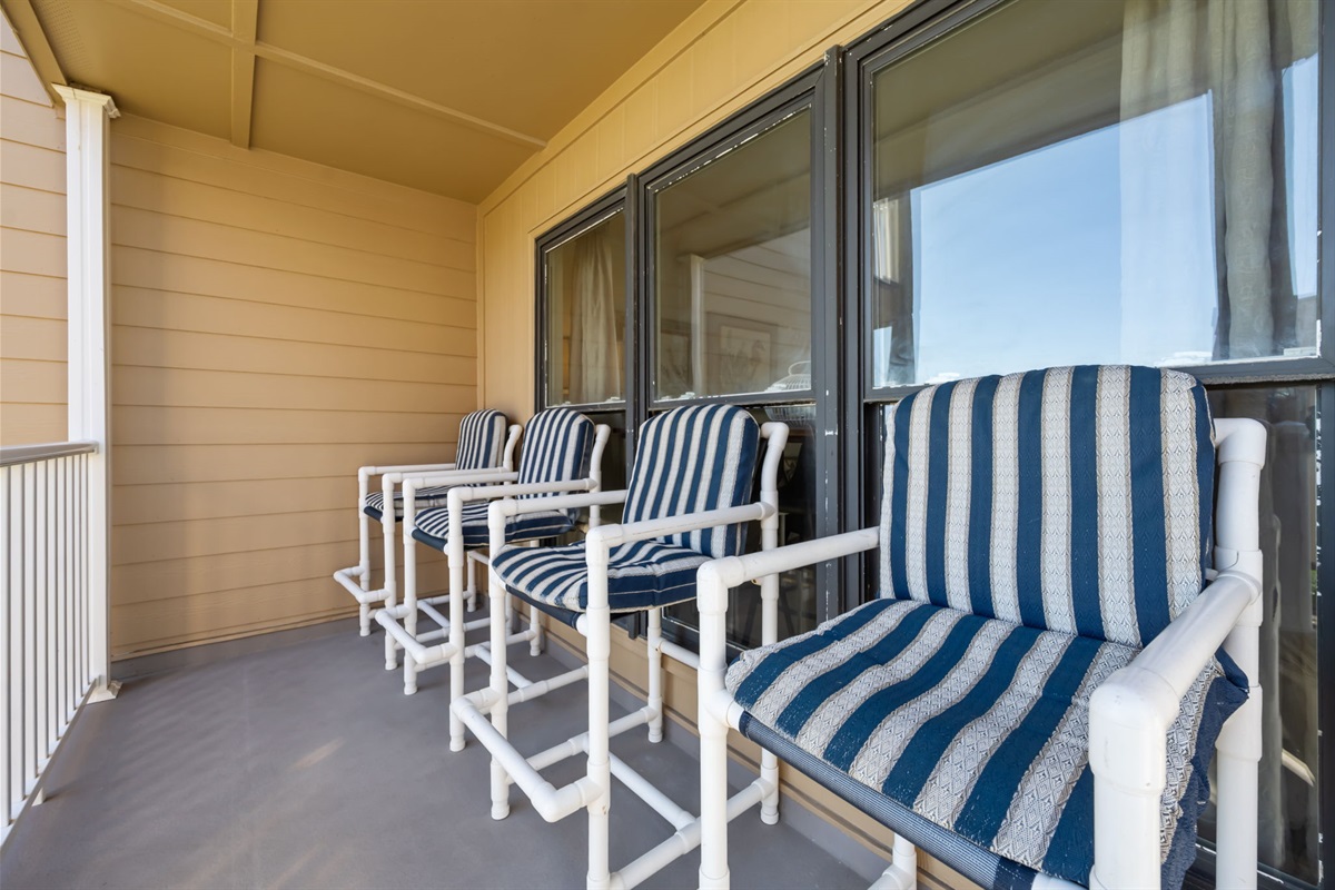 Furniture is ideal for enjoying the view!