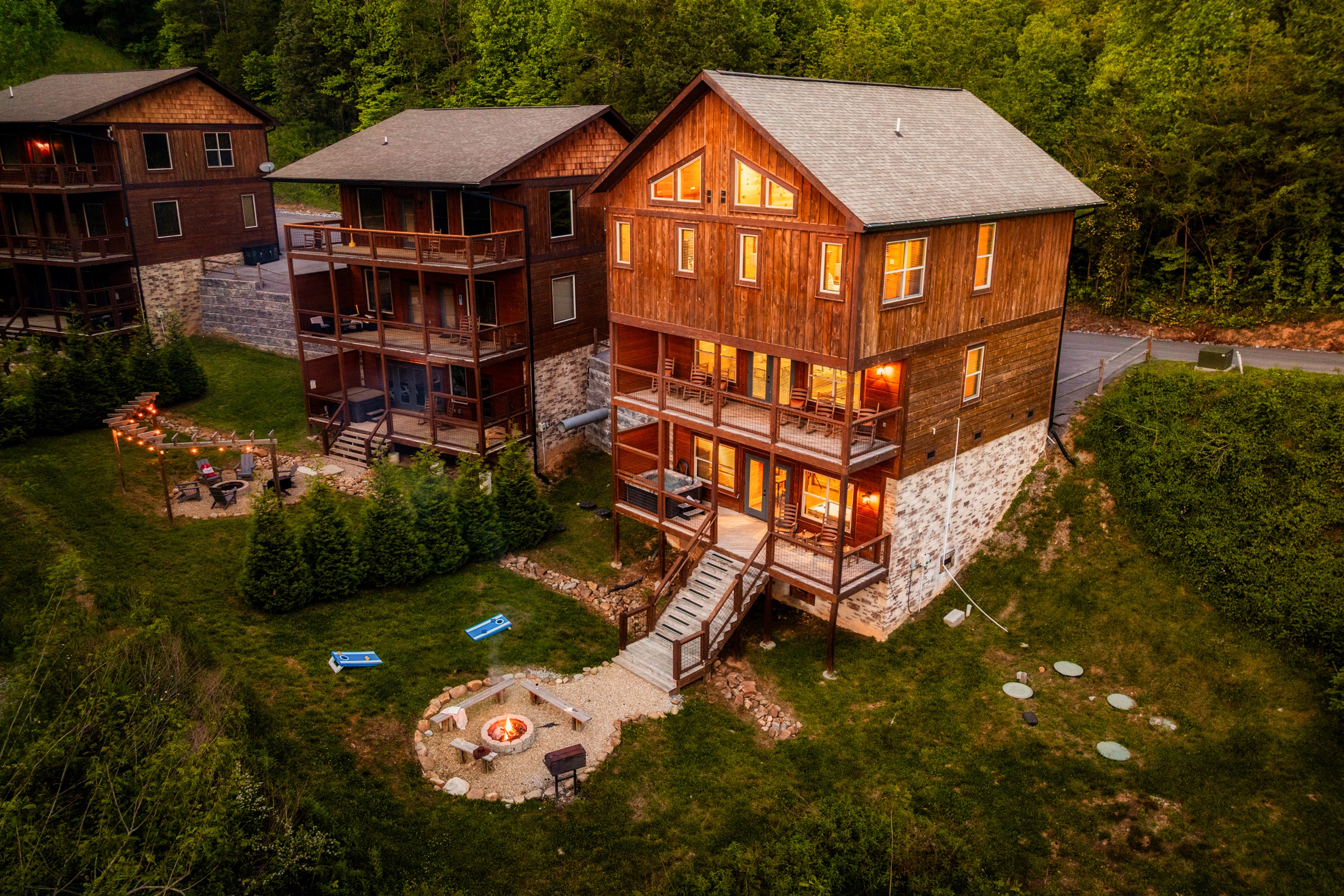 Back view of the house