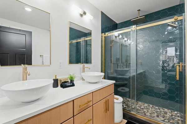 Wash your cares away in the spa-inspired bathrooms with elevated finishes and thoughtful detail
