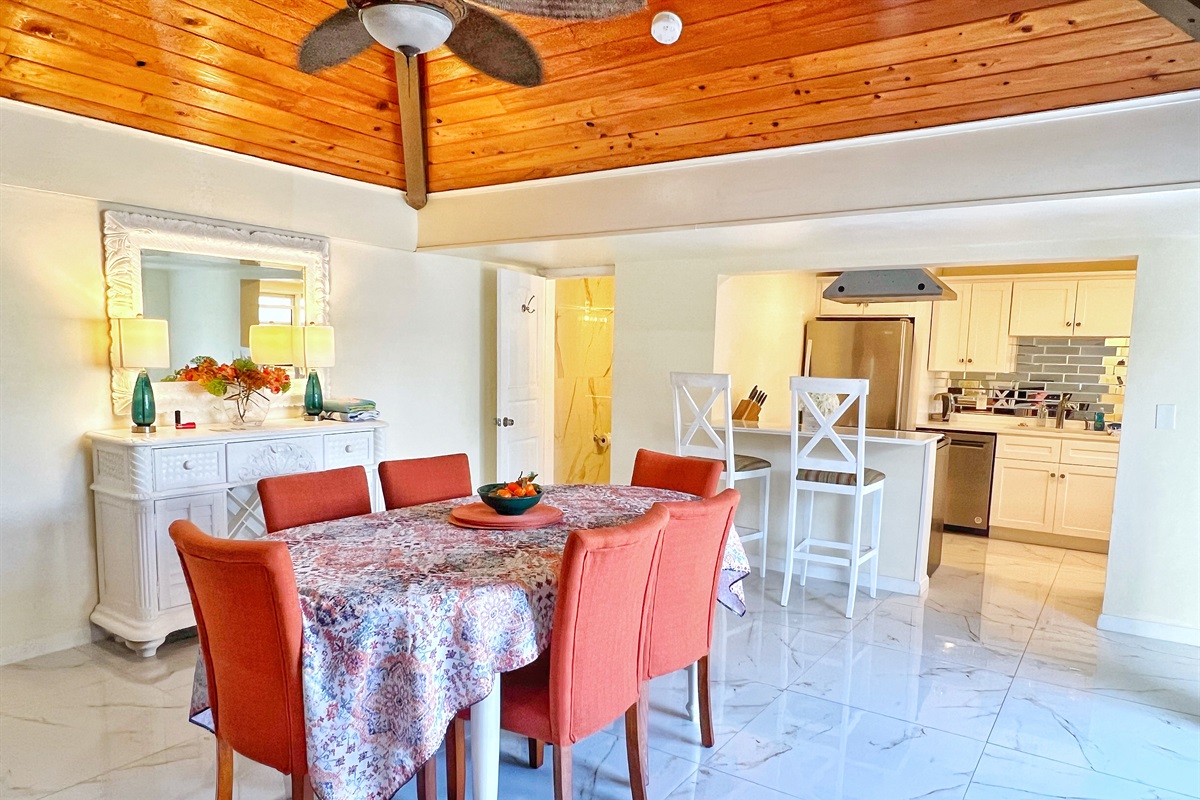 Close to the kitchen, near the living room&mdash;this cozy nook keeps everyone connected.