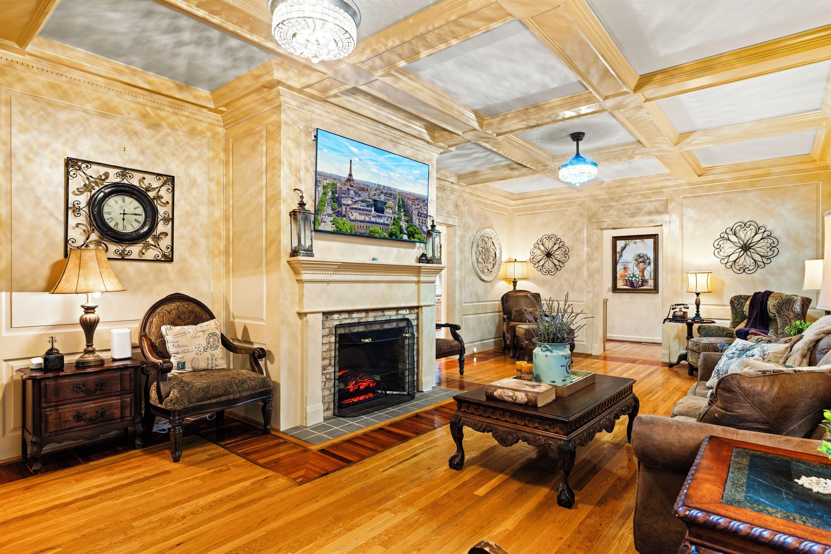 Living room with French-inspired decor
