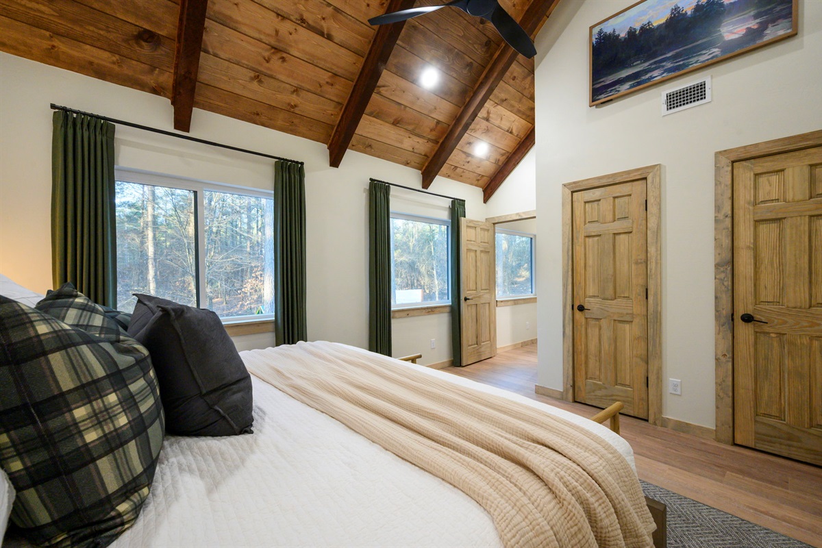 Spacious retreat with warm wood accents and abundant natural light.