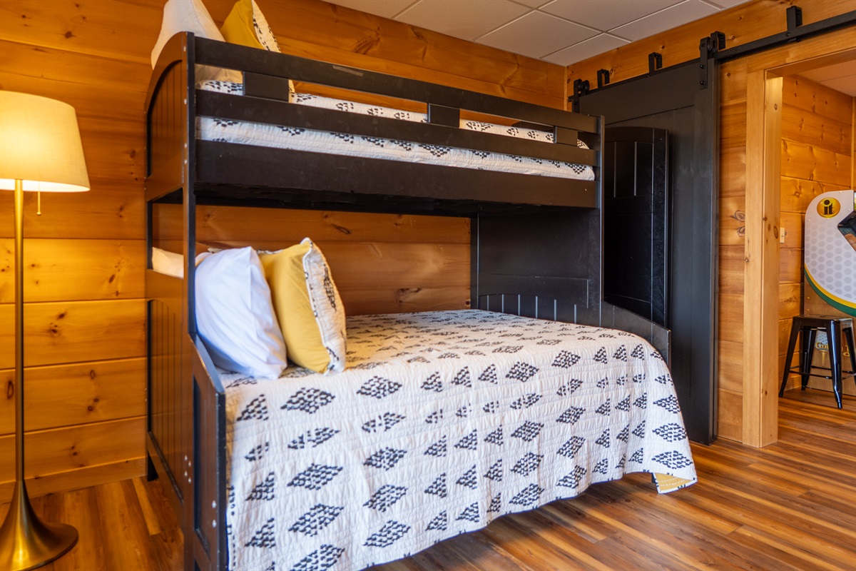 Fun and functional! The bunkroom provides comfortable sleeping arrangements for the whole family.