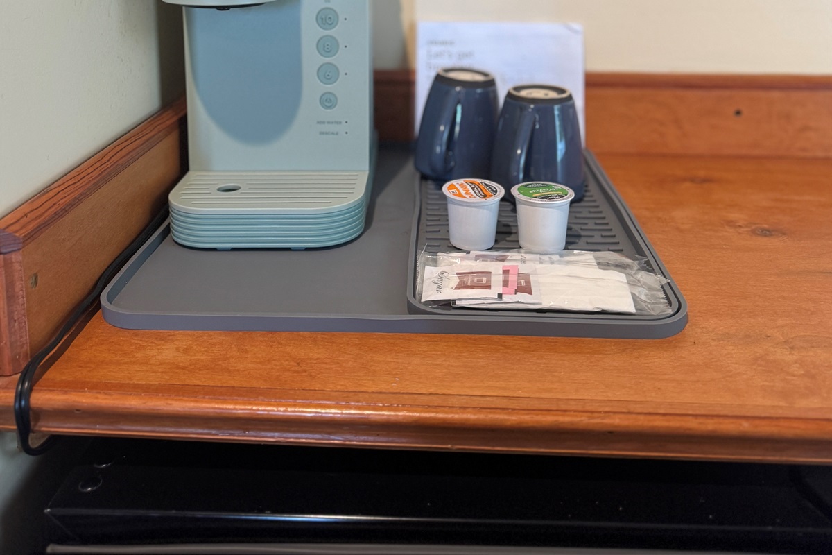 Every guest room has a Keurig.