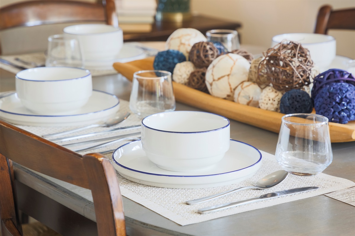 Beautifully set for a cozy meal — everything you need for dining in style.