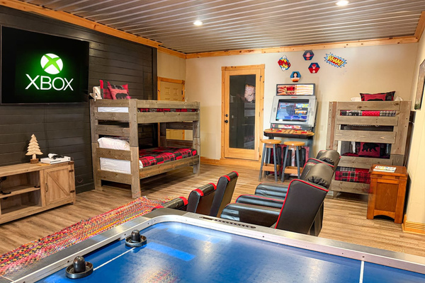 Game Room Bunks at Splashing at the Bluff: 4 bunk beds