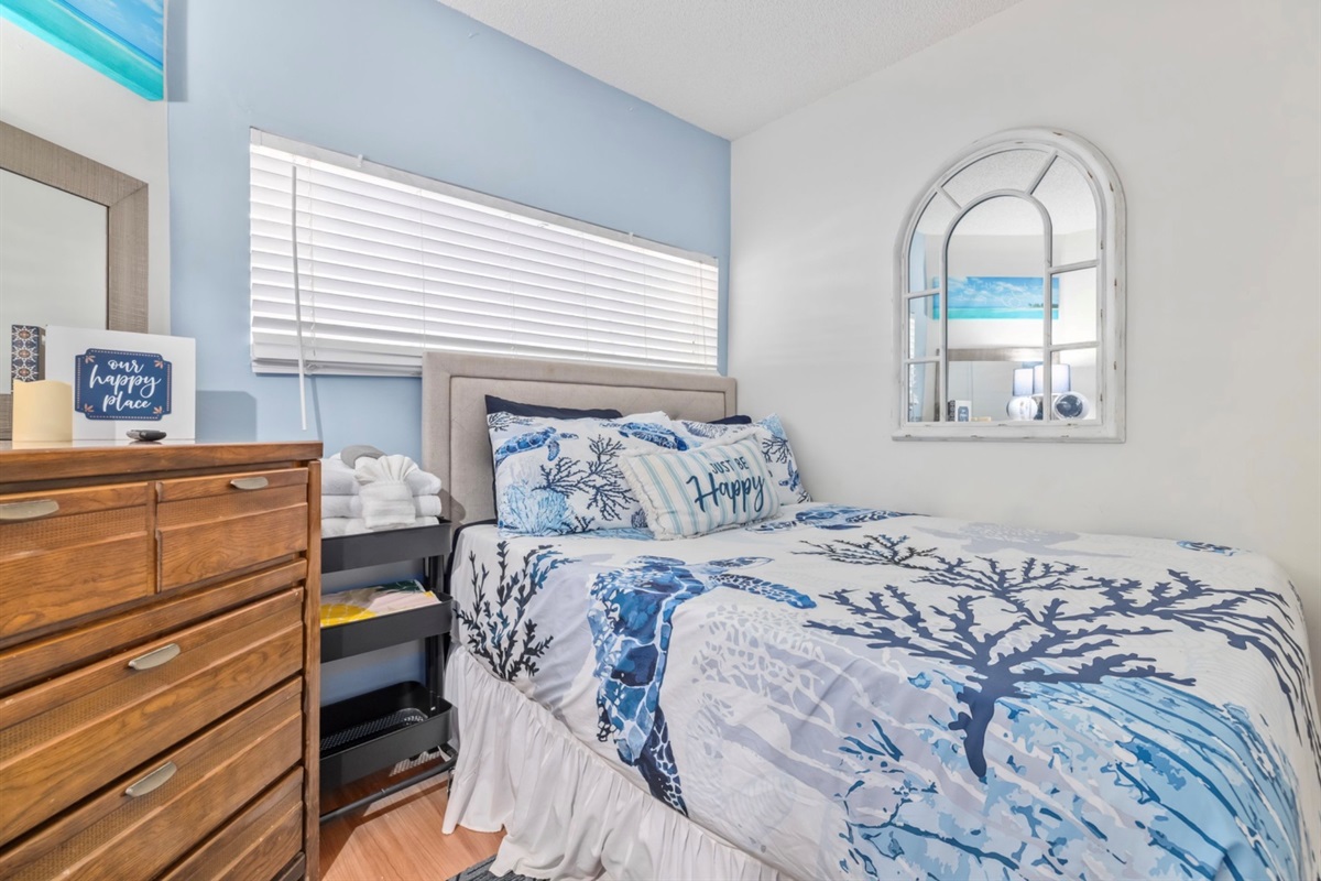 Cozy, private, and designed for comfort ✨ Full-size beds with plush pillows, soft linens, fresh sheets, and a foam topper. Smart TV & a dresser for easy unpacking. Perfect for kids, teens, or friends who appreciate comfort and a little personal space.