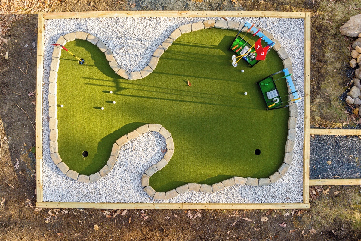 Aerial view of the mini golf