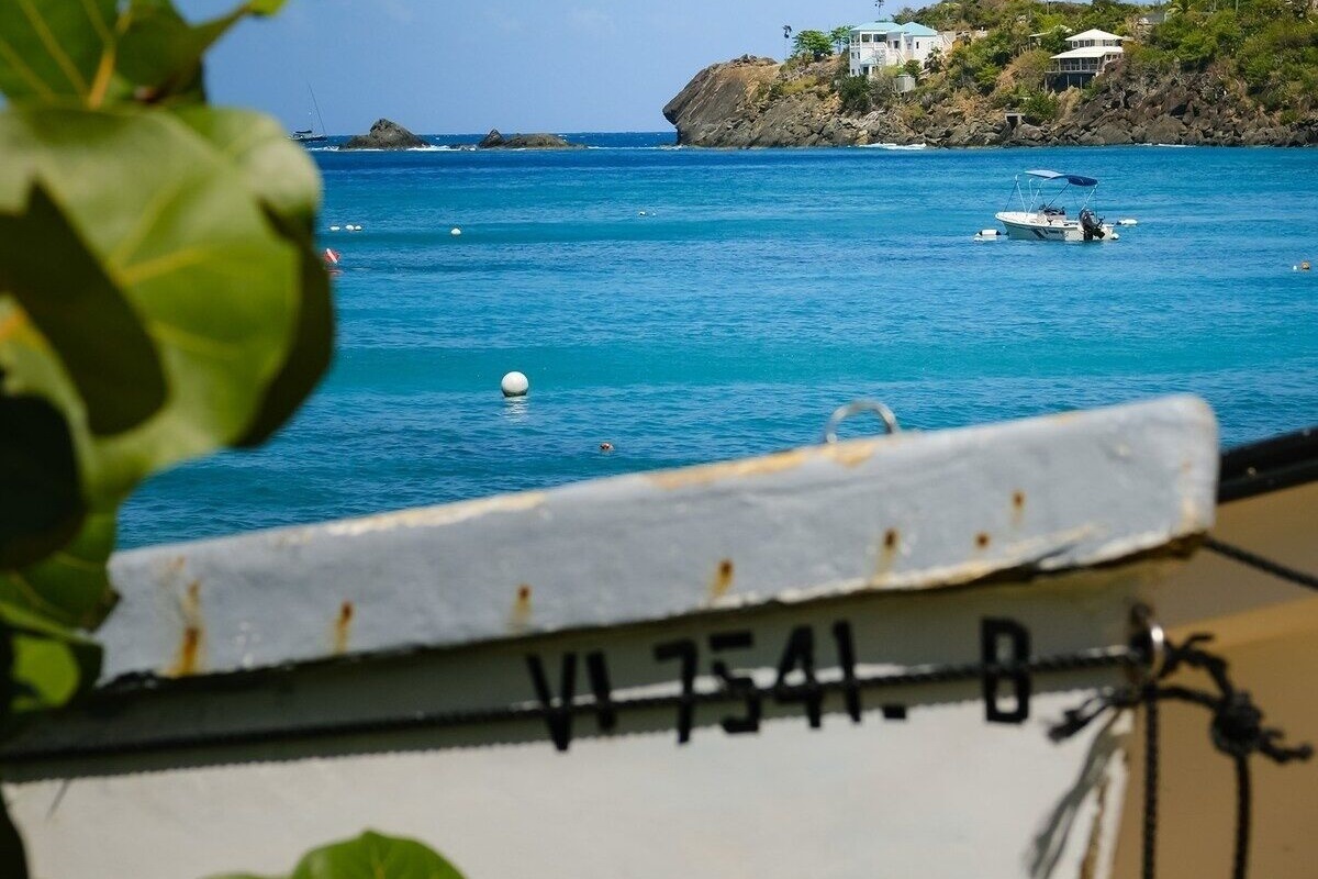View of the home from Hull Bay Beach