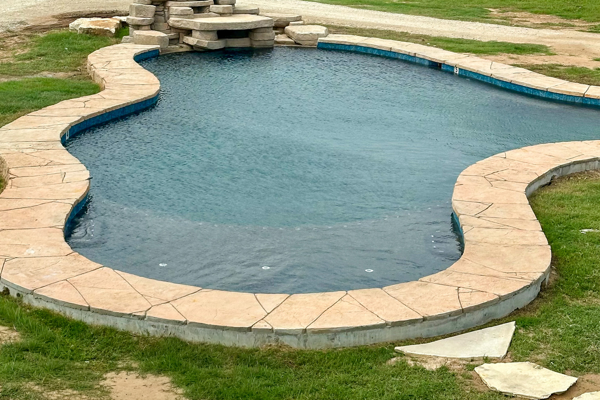 The pool is ready! Landscaping next...